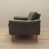 Canapé danois en cuir vert, années 1970