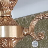 Brass chandelier 3 branches with grapevines, Louis XV style