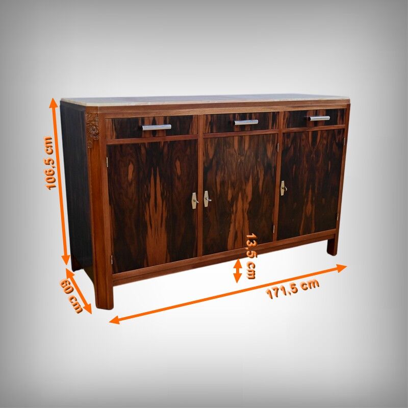 Mahogany and rosewood enfilade, Art Deco – 1940