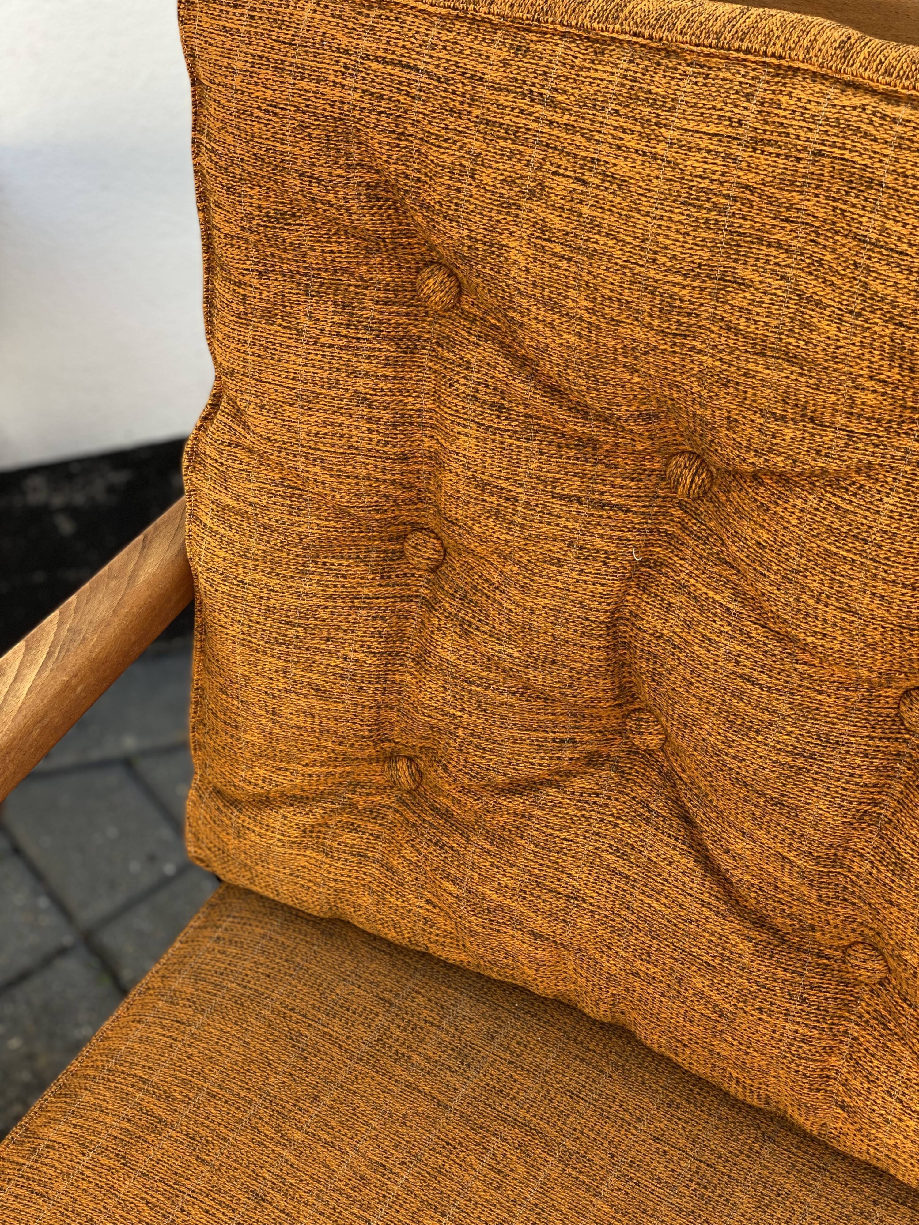 Trio of Knoll Lounge Chairs with Magazine Table.