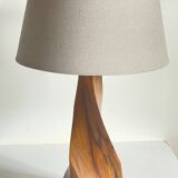 Geometric table lamp olive wood