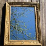 Beveled gold mirror