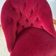 Burgundy velvet armchair – tufted – timeless charm