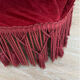 Small old Napoleon III toad sofa in red velvet