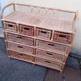 Rattan chest of drawers