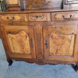 Buffet bahut 2 body walnut cabinet of the XVllll th century