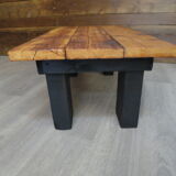 Brutalist solid wood coffee table