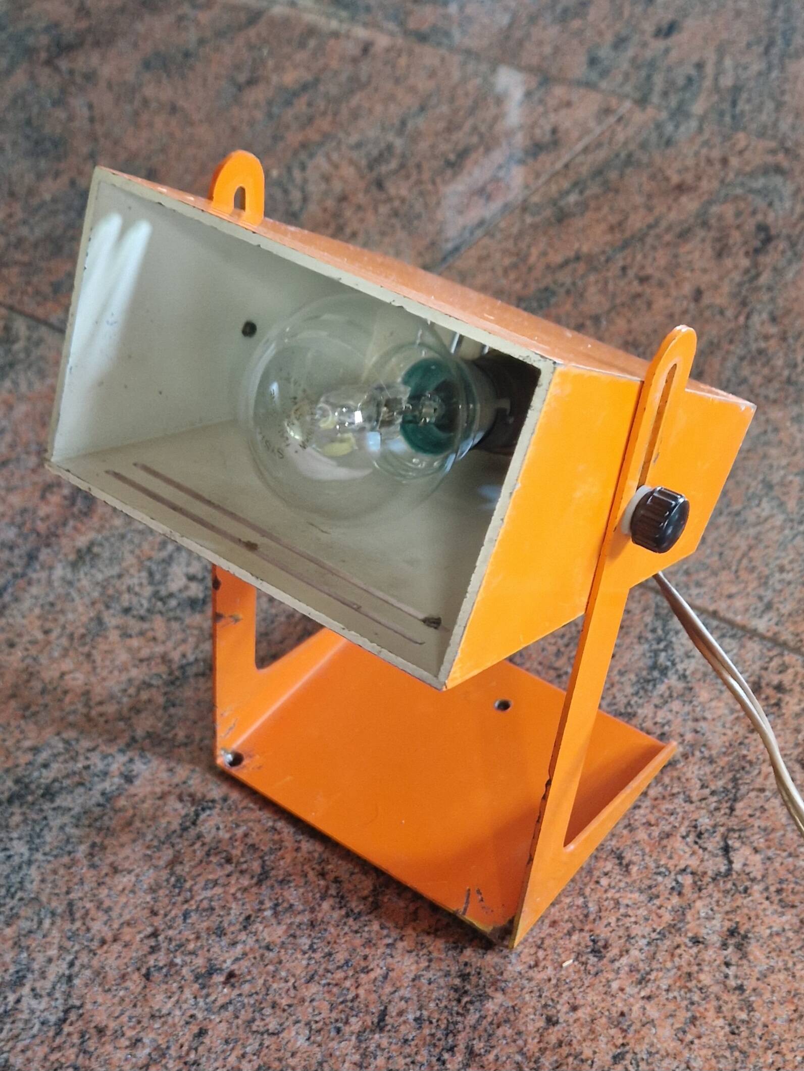 Orange space age spot lamp 1970