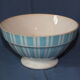 Digoin 9611 vintage pastel blue bowl on pedestal