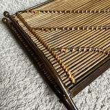 Foldable metal and wicker rattan magazine door