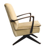 1950s scissor armchair in velvet