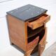 art deco bedside table, art deco nightstand wood and black marble, side table, sofa end