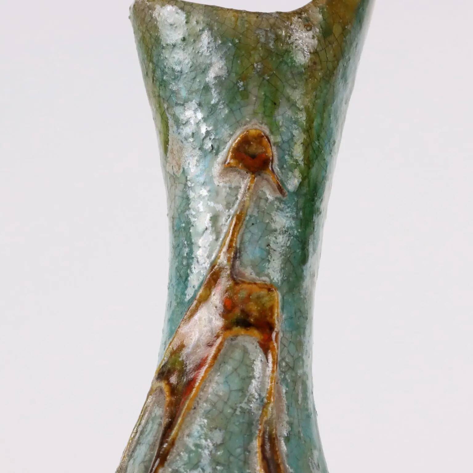 Terracotta vase C. Zauli, Italy, 1950s