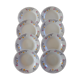4 hollow plates and 4 old flat plates with floral decoration