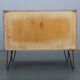 Danish mid-century teak cabinet with sliding doors, refurbished, 1960s