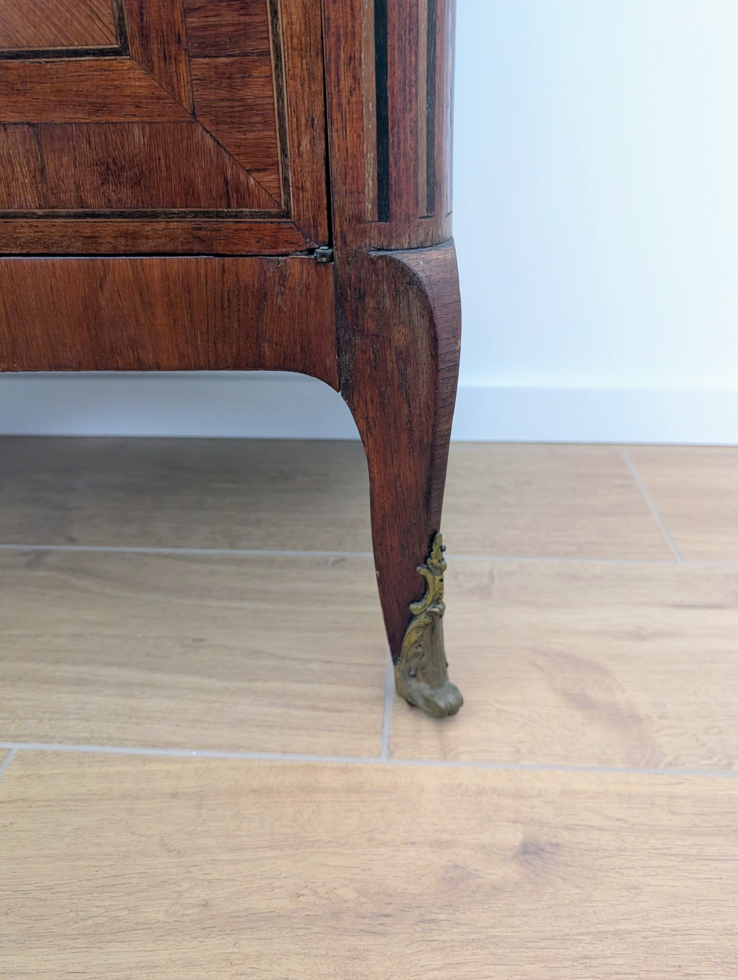 Marquetry library in Transition style Louis XV / Louis XVI