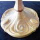 Lampe « Champignon » Art-Nouveau — iped en bronze et abat-jour dôme en pâte de verre