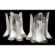 White and transparent “selle” murano glass wall sconces