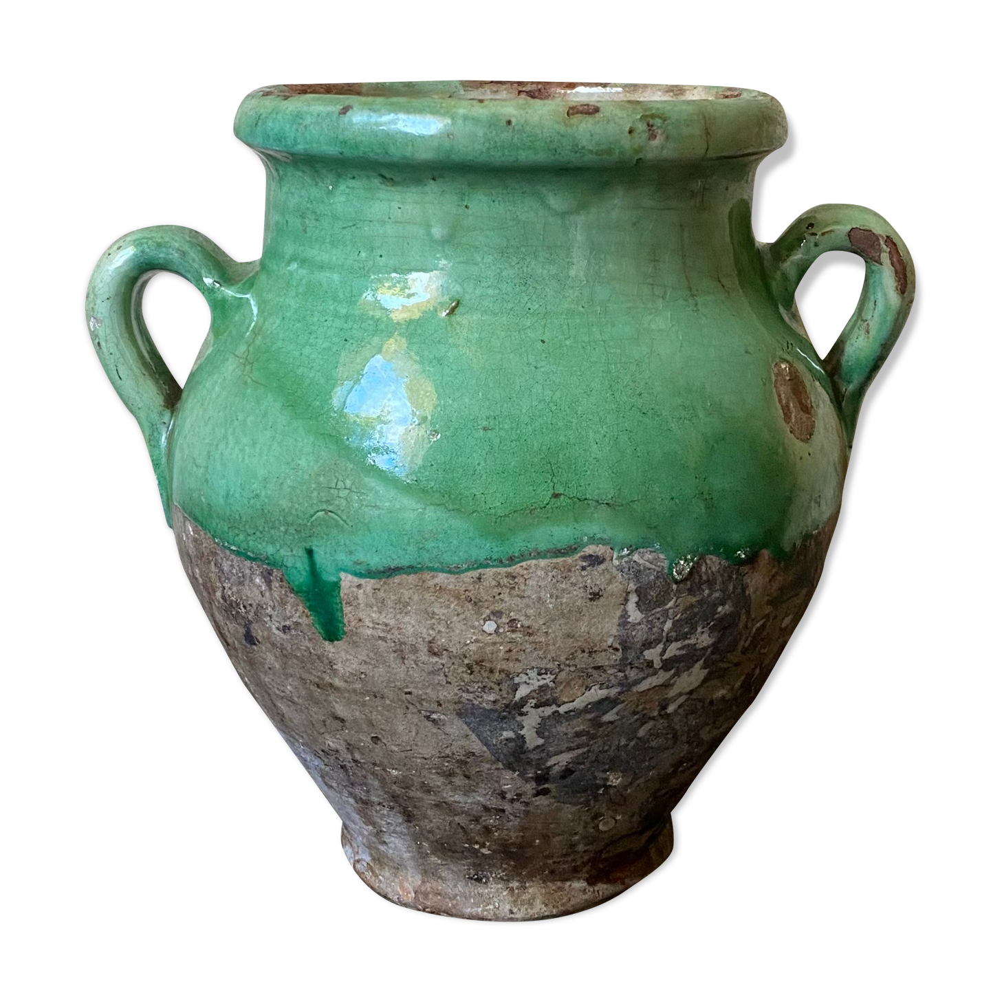 Green grease pot