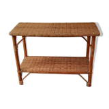 Vintage rattan console