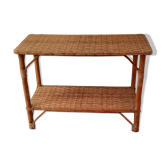 Vintage rattan console