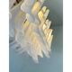 Contemporary Modern Frosted "Selle" Murano Glass Rectangular Chandelier in