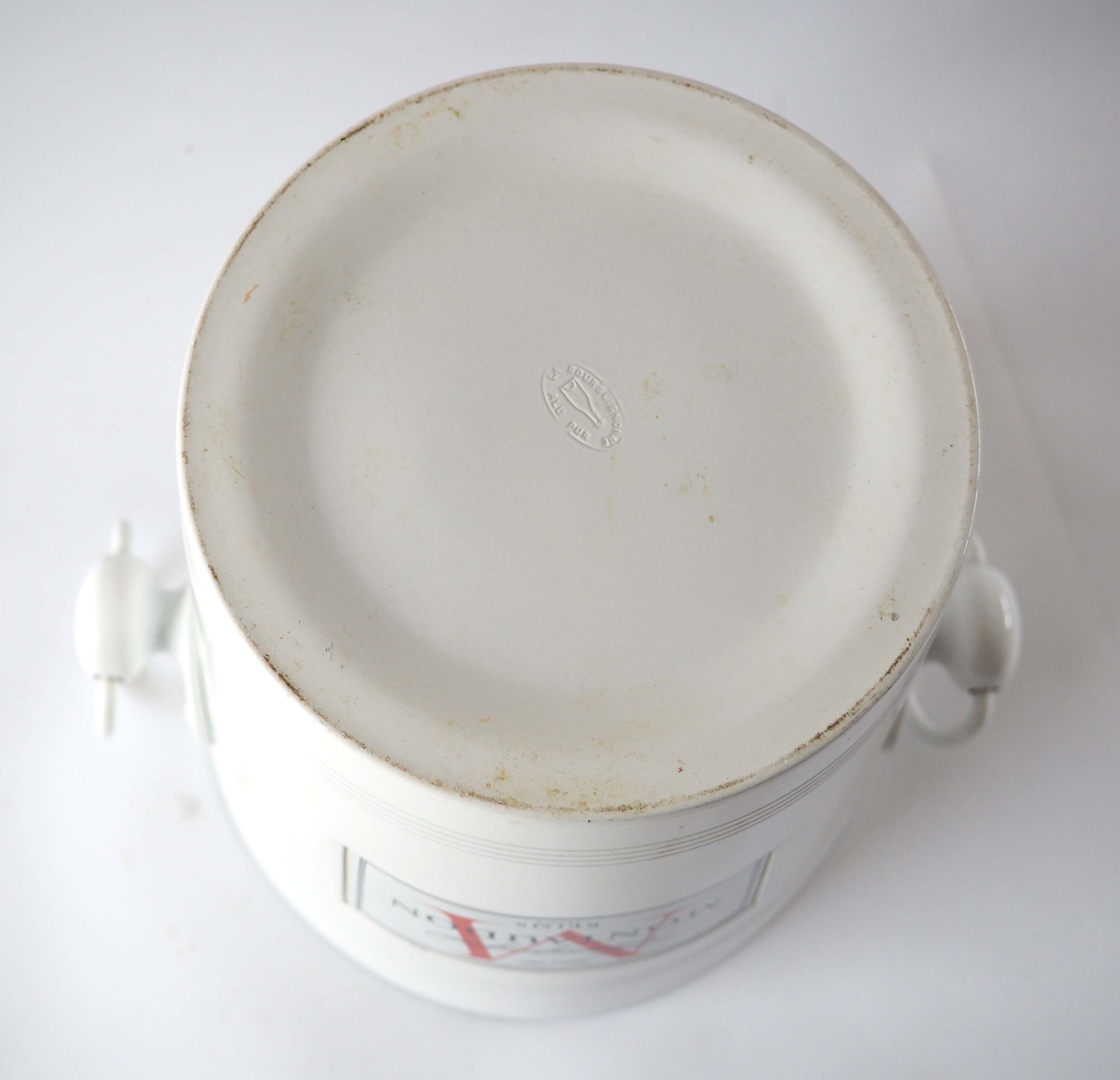 Seau à champagne en alu laqué blanc