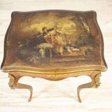 Mahogany Sewing Table with Brass Details, 1890s