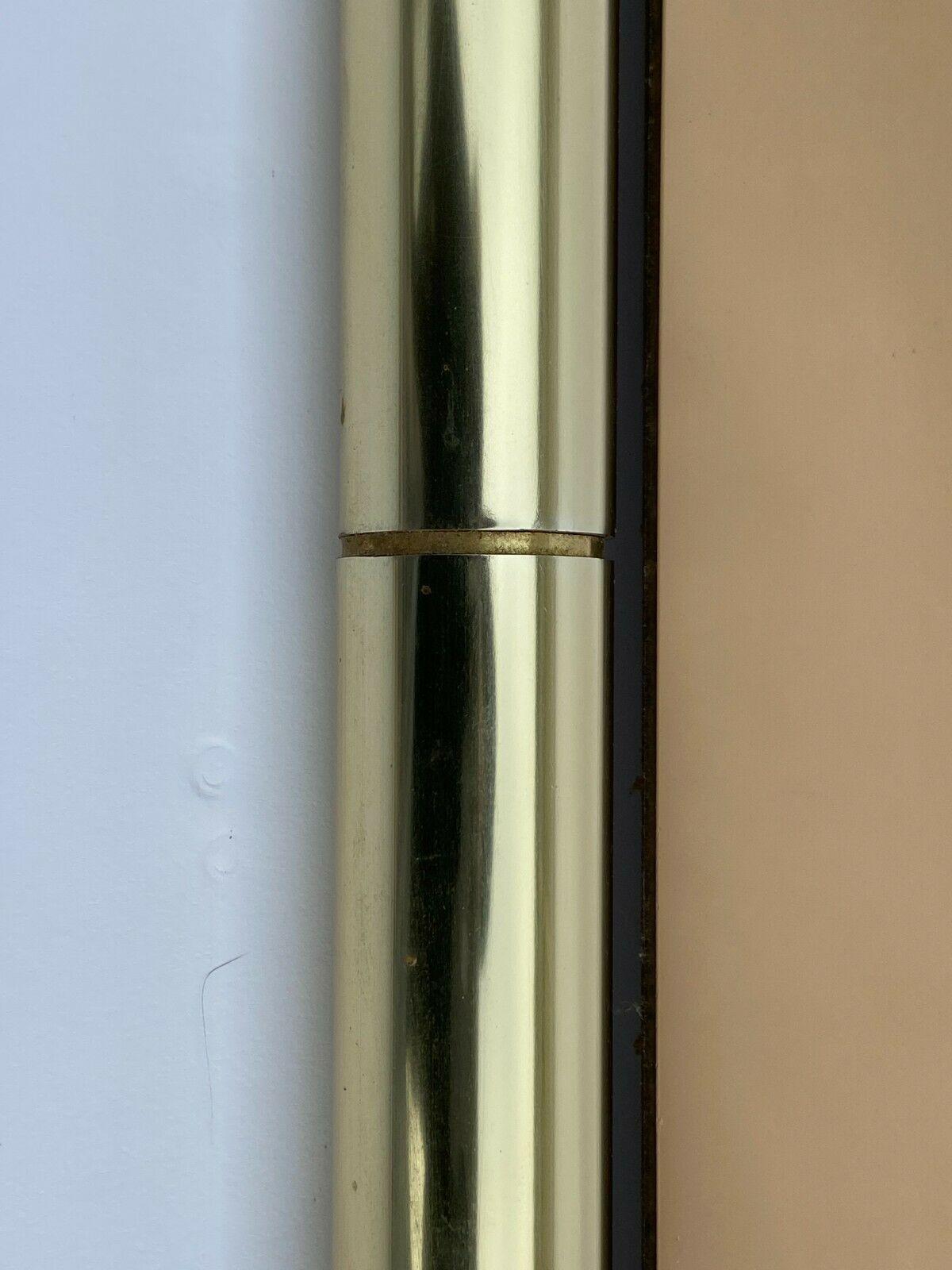 Mirror 1980 brass entourage dore modernist glass smokes 91x76cm