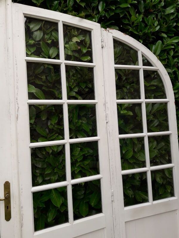 Oak arched bay window door H219xW267,5 small tiles