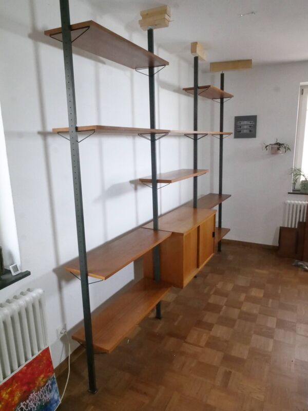 Système d'étagères modulaires en teck de style Mid-Century par Olof Pira, Suède, années 1960