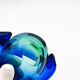 Murano Ashtray Flavio Poli Sommerso Blue Green Design 50s