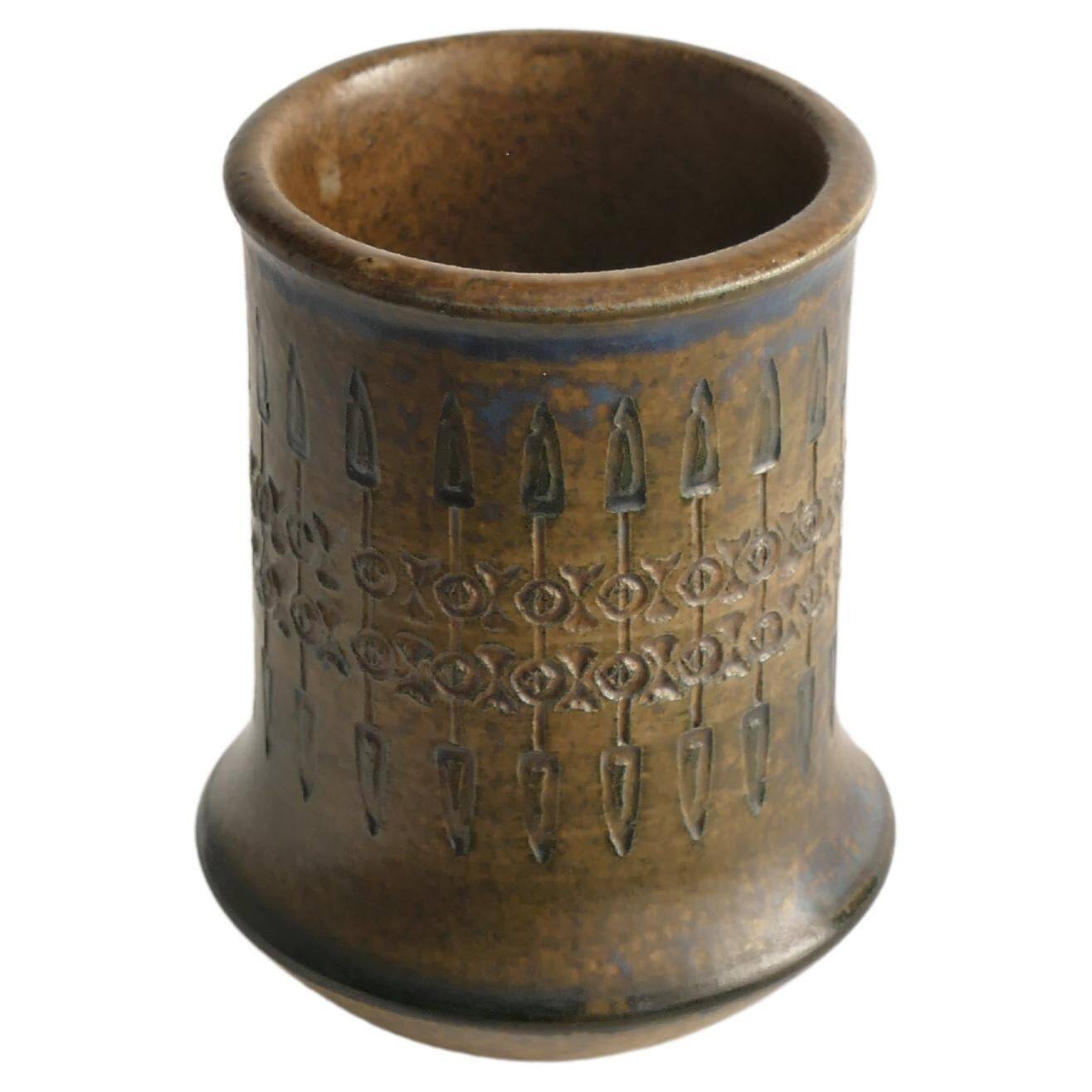 Scandinavian Modern Stoneware Vase by Ulla Winblad for Allingsås Keramik, 1960s