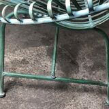 Green patinated iron garden bench