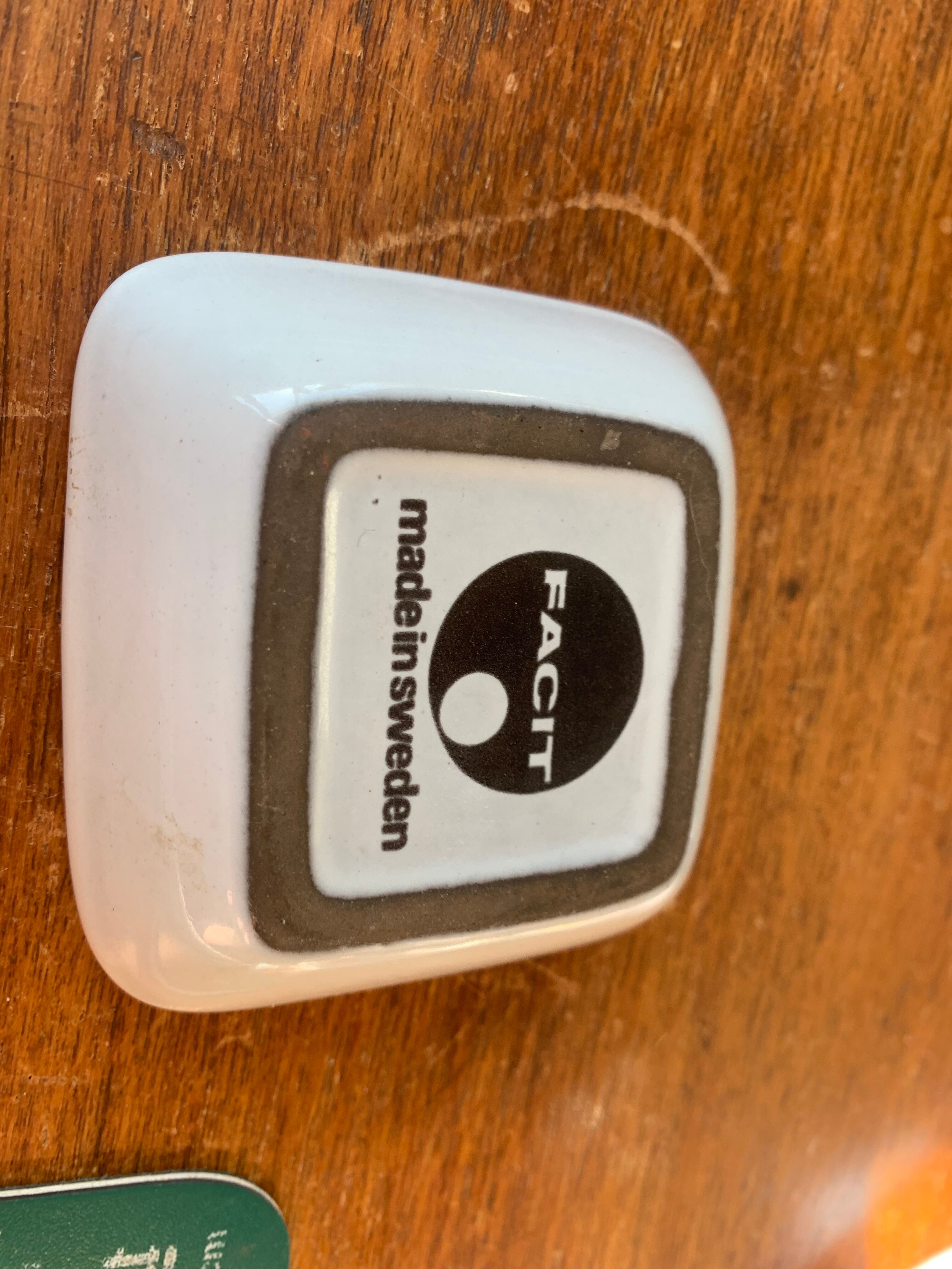 Ashtray Swedish design ceramic glazed facit vintage