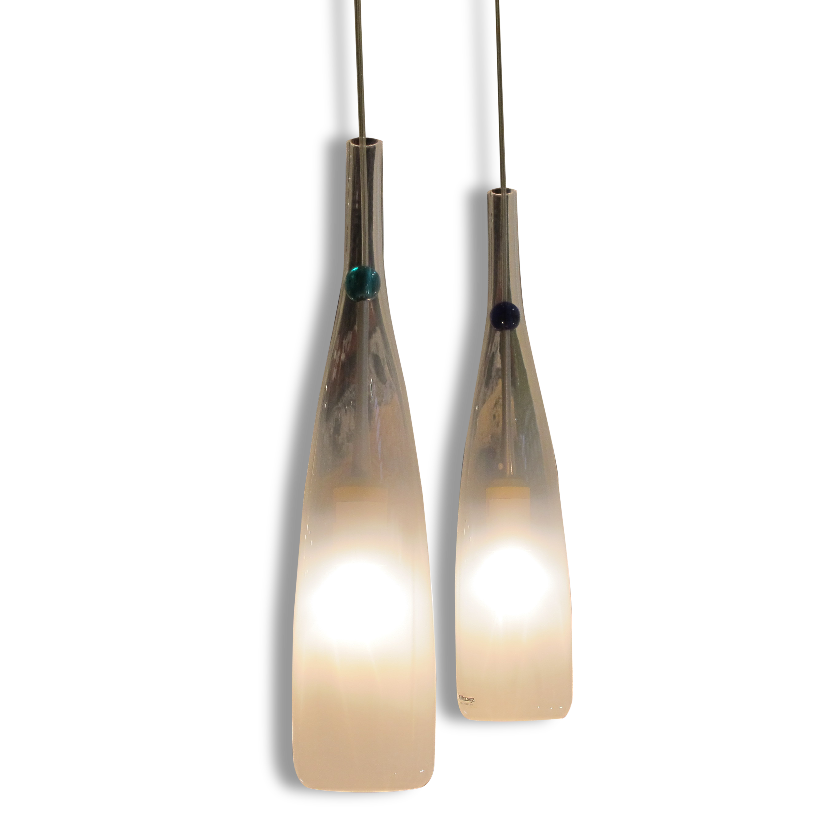 Pair of Murano glass - 1970 Mazzega suspension
