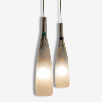 Pair of Murano glass - 1970 Mazzega suspension