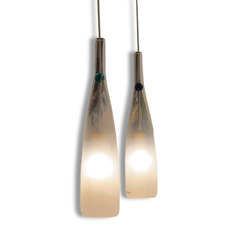 Pair of Murano glass - 1970 Mazzega suspension