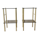 Tables d’appoint en verre et laiton