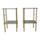 Tables d’appoint en verre et laiton