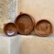 Ensemble de 3 plats en terre cuite