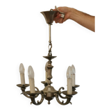 Louis XVI brass chandelier