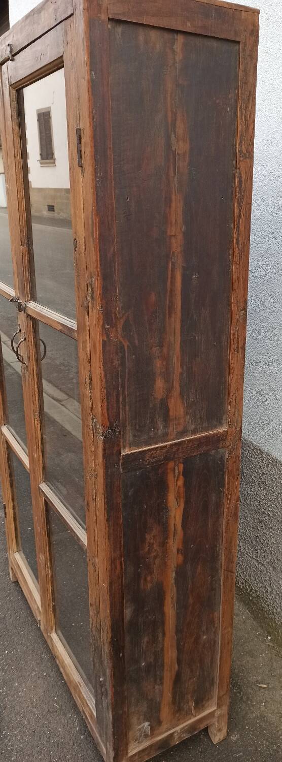 Old wooden glazed cabinet