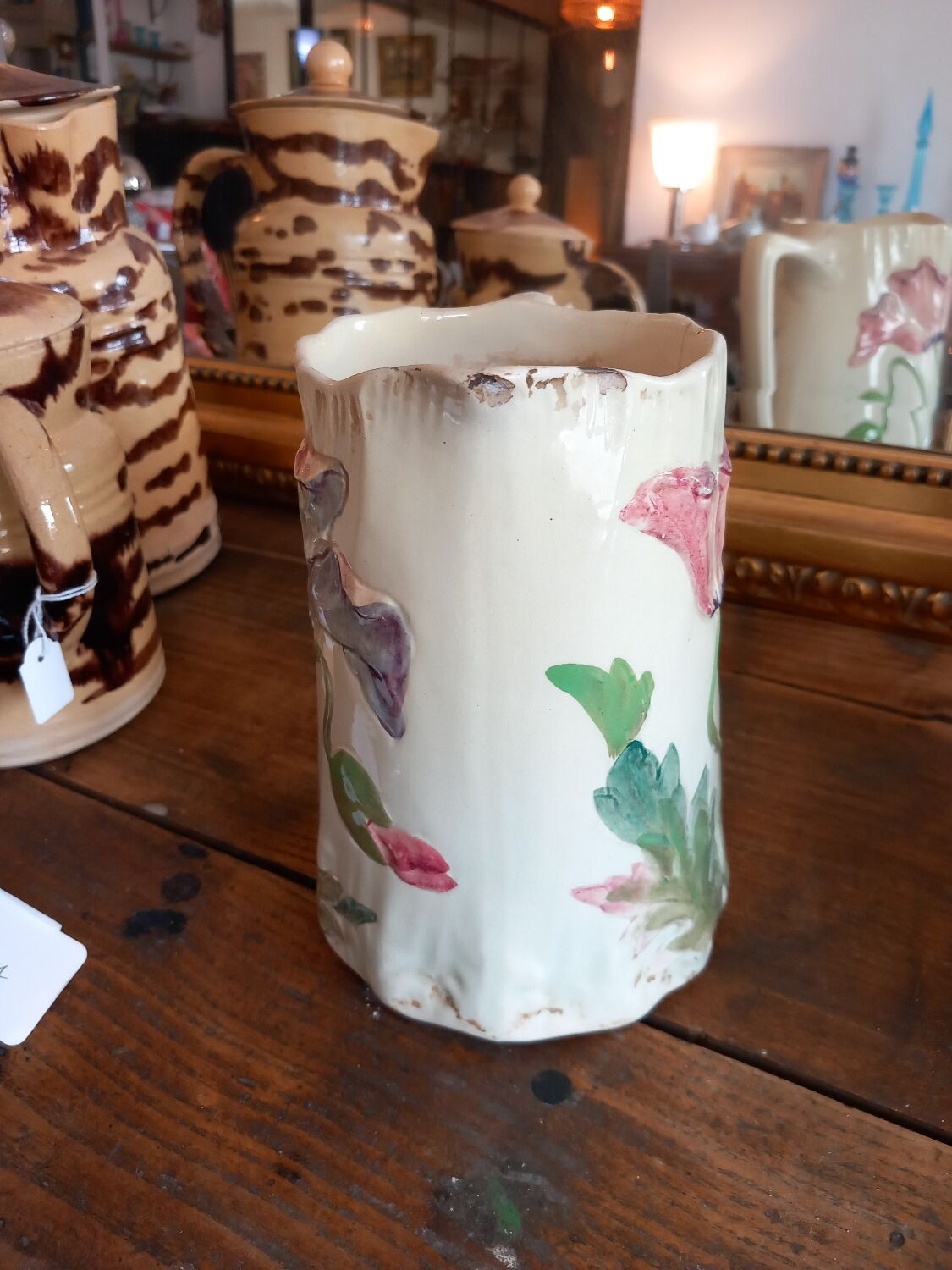 Carafe .slip. decor poppies