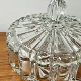 Vintage Glass Trinket Bowl with Lid