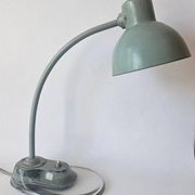 Industrial Desk Lamp Bauhaus, Marianne Brandt, Kandem, Glass Base, 1930s