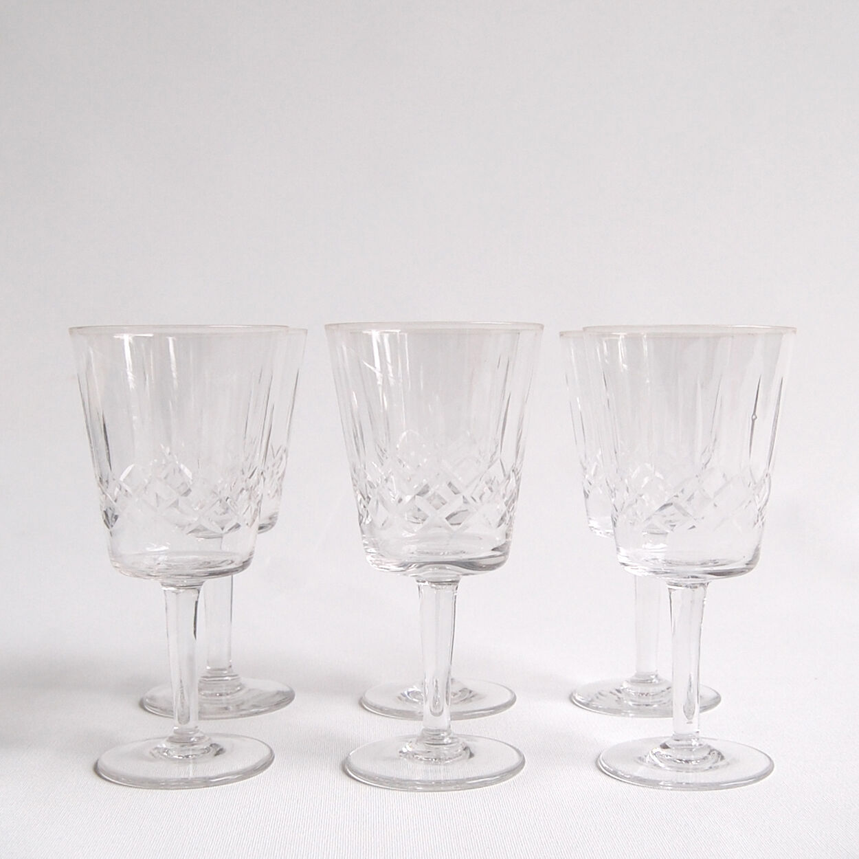 Set of 6 wine glasses - Burgundy - by Zéphir Busine for the Verreries de Boussu 1960s