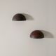 Pair of Round Vintage Danish Copper Wall Sconces Lamps, 1960s