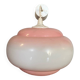 Old Opaline Pendant Light White & Pink 70s Vintage #B844