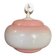 Old Opaline Pendant Light White & Pink 70s Vintage #B844